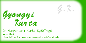 gyongyi kurta business card